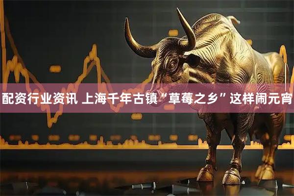 配资行业资讯 上海千年古镇“草莓之乡”这样闹元宵